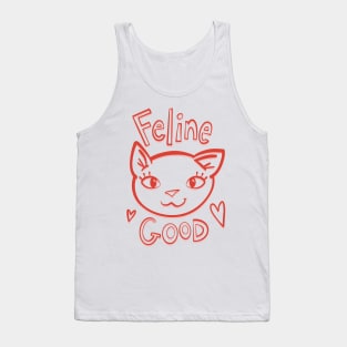 Feline Good Kitty Cat pink variant Tank Top